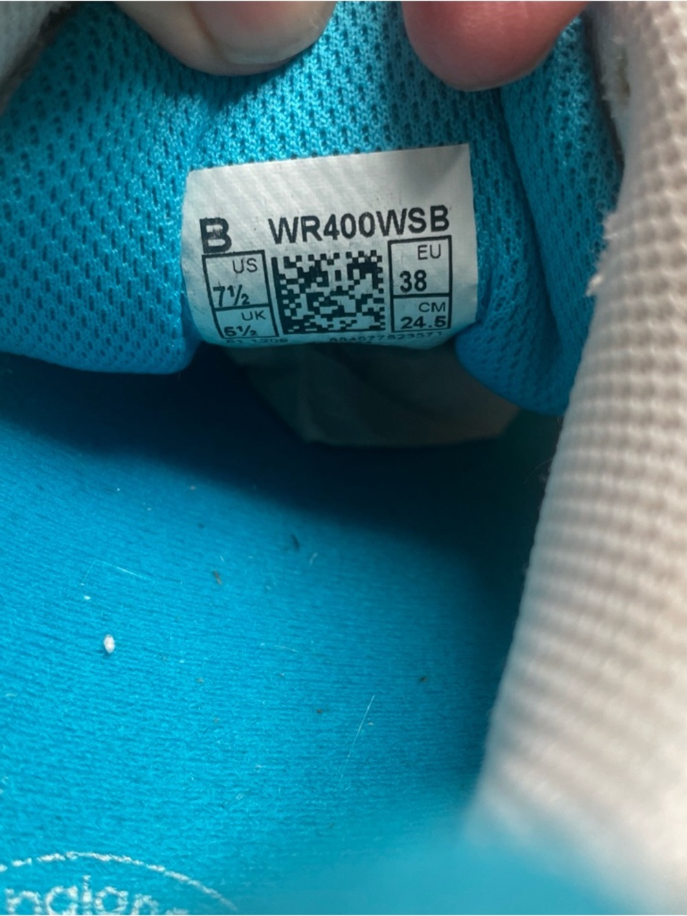 New Balance Turquoise Mesh Lined Sneaker Interior - Picture 6 of 10